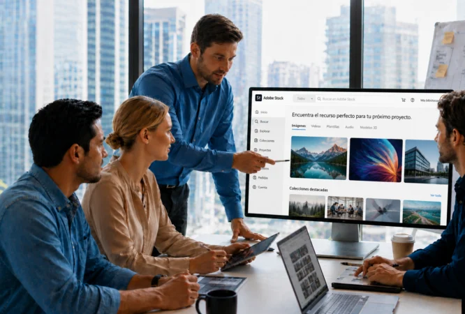 Generación y uso de recursos creativos con Adobe Stock
